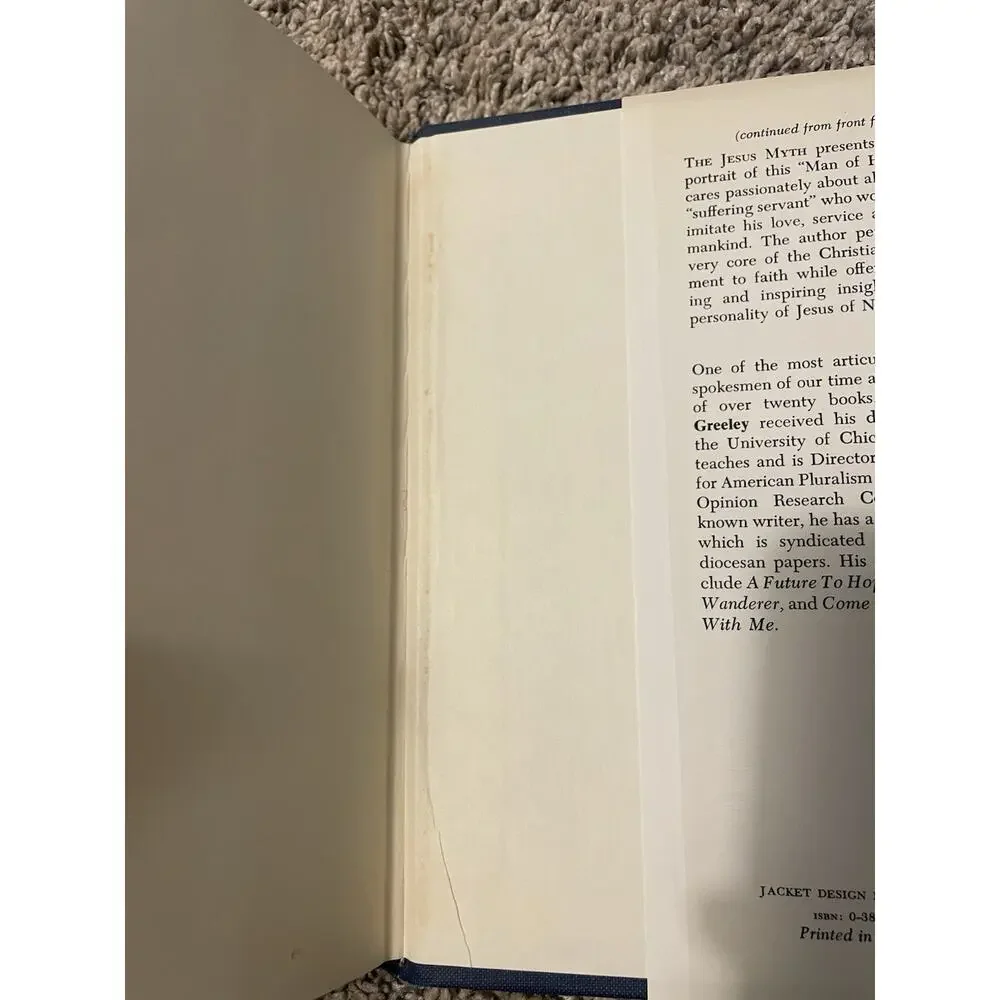 The Jesus Myth Andrew M. Greeley Hardcover 1971 Religious